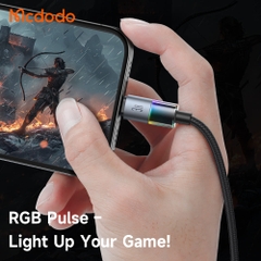 Cáp Sạc Gaming Mcdodo 3A USB to Ln | Hiệu Ứng Đèn LED 7 Màu, Sạc Nhanh