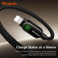 Cáp Sạc Mcdodo LightSync 12W USB to Ln | Có Đèn LED Ambient Độc Đáo