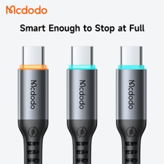 Cáp Sạc Mcdodo Cab Smart 6A USB to Type-C | Tự Ngắt Thông Minh, Có Đèn Báo Sạc