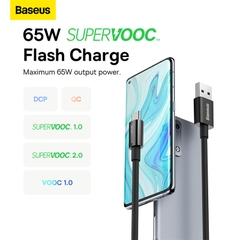 Cáp Sạc Baseus Superior 6.5A 65W USB sang Type-C | Hỗ Trợ Chuẩn Sạc SUPERVOOC