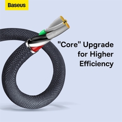 Cáp Sạc Baseus Crystal Shine USB to Ln 2.4A | Bện Vải Thời Trang, Bền Bỉ 1.2m/2m