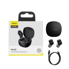 Tai nghe Bluetooth Baseus Encok True Wireless Earphones WM01 (TWS, Bluetooth 5.0, Stereo Earbuds, Touch Control, Noise Cancelling)