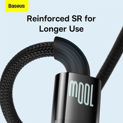 Cáp Sạc Baseus Explorer Tự Ngắt USB to Type-C 100W | Thiết Kế Trong Suốt & Siêu Bền Chống Gãy
