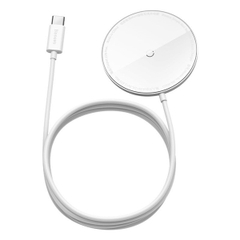 Đế sạc không dây nam châm Baseus Simple Mini Magnetic Wireless Charger dùng cho iPhone 12 Series (15W, Wireless Magsafe Quick charger)