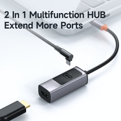 Hub Mcdodo 2 trong 1 Siêu Nhỏ Gọn | Xuất Hình HDMI 8K & Sạc Nhanh Laptop, Điện Thoại 100W