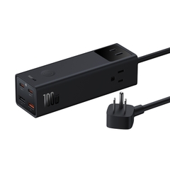 Trạm Sạc Nhanh Baseus PowerCombo Pro 100W | 7 Cổng (3AC, 2Type-C, 2USB), Tự Ngắt An Toàn 0.1s