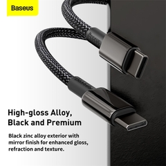 Cáp sạc nhanh và truyền dữ liệu Type C to C Baseus Tungsten Gold Fast Charging Data Cable (100W)