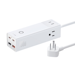 Trạm Sạc Nhanh Baseus PowerCombo Pro 100W | 7 Cổng (3AC, 2Type-C, 2USB), Tự Ngắt An Toàn 0.1s