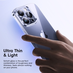 Combo Ốp Lưng & Cường Lực Baseus Schott Cho iP15 | Siêu Trong, Chống Ố Vàng