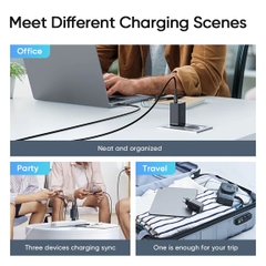 Bộ Sạc Mcdodo GaN5 Pro Mini 67W | 3 Cổng, Sạc Nhanh Laptop & Điện Thoại, Kèm Cáp