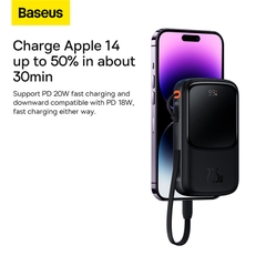 Sạc Dự Phòng Baseus Qpow Pro | Kèm Dây Ln 20W Hoặc Type-C 22.5W, Màn Hình LED, 10.000/20.000mAh (OS)
