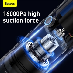 Máy Hút Bụi Cầm Tay Không Dây Baseus H5 | Lực Hút 16000Pa, Pin Trâu, Kèm Đế Sạc, Lọc Bụi, Gọn Nhẹ