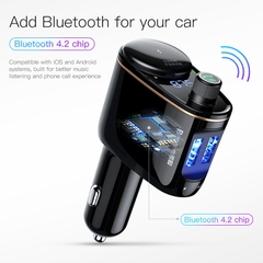 Tẩu Sạc Ô Tô Baseus S06 Bluetooth MP3 | Mở Rộng Cổng Tẩu, Hỗ Trợ Nghe Nhạc, Đàm Thoại
