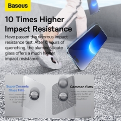 Kính cường lực Baseus All-glass SuperCeramic Tempered Glass EasyStick Film iP14 (Pack of 2)