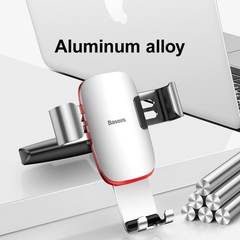 Giá Đỡ Điện Thoại Baseus Metal Age Khe CD | Kẹp Tự Động Gravity, Hợp Kim Nhôm