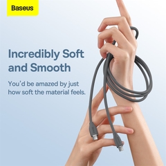 Cáp Sạc Baseus Jelly Liquid Silicon 100W | Type-C to Type-C, Siêu Mềm Mịn, Chống Rối, Chống Bẩn