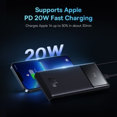 Pin Sạc Dự Phòng OS-Baseus Star-Lord Digital Display Fast Charge Power Bank 10000mAh 22.5W (Kèm cáp USB to C, 3A, 0.3m)