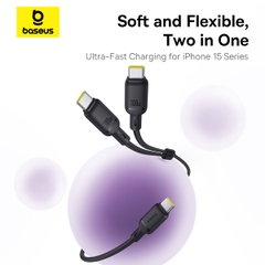 Cáp Sạc Nhanh Baseus Silky Series Fast Charging Cable Type-C to Dual Type-C 100W