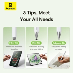 Bút Cảm Ứng Baseus Smooth Writing 3 | 3 trong 1 Đa Năng, Dùng Cho Mọi Màn Hình Cảm Ứng