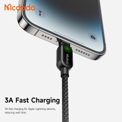 Cáp Sạc Mcdodo LightSync 12W USB to Ln | Có Đèn LED Ambient Độc Đáo