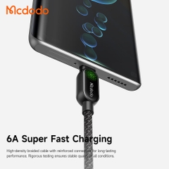 Cáp Sạc Mcdodo LightSync 6A USB to Type-C | Có Đèn LED Ambient Độc Đáo