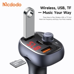 Tẩu Sạc Mcdodo CarGo 72W 3 Cổng | 2USB + Type-C, Phát Nhạc Qua Sóng FM, Sạc Nhanh
