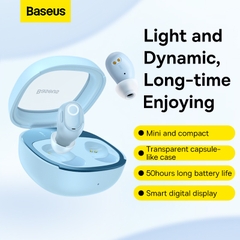 Tai Nghe Bluetooth Baseus WM02+ | Pin Khủng 50 Giờ, Màn Hình LED Báo Pin Tiện Lợi