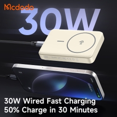 Pin Sạc Dự Phòng Mcdodo MagQ 10000mAh | Sạc Không Dây Qi2 & Sạc Có Dây 30W