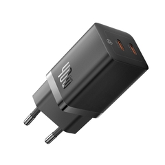 Cốc Sạc Nhanh Nhỏ Gọn OS-Baseus GaN5 Pro Fast Charger C+C 40W EU (Chân cắm tròn)