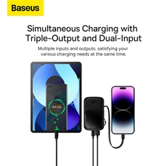 Sạc Dự Phòng Baseus Qpow Pro | Kèm Dây Ln 20W Hoặc Type-C 22.5W, Màn Hình LED, 10.000/20.000mAh (OS)