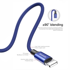 Cáp Sạc Nhanh Baseus Yiven 2.4A USB to Ln | Dây Dù Vải Sang Trọng, Bền Bỉ