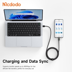 Cáp Sạc Mcdodo LightSync 6A USB to Type-C | Có Đèn LED Ambient Độc Đáo