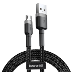 Cáp Sạc Nhanh Baseus Cafule 2.4A USB to Micro | Dây Dù Siêu Bền, Chống Đứt Gãy