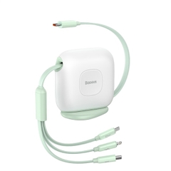 Cáp Sạc Rút Gọn Baseus 100W 3 in 1 | Sạc Nhanh Laptop & Điện Thoại, Gọn Gàng, Type-C to M+L+C