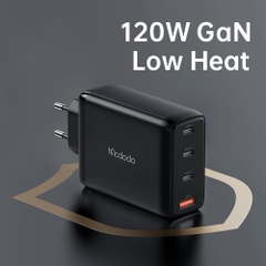 Cốc Sạc Nhanh Mcdodo Convergence Series 120W GaN 4-Port Fast Charger Set (Kèm cáp C to C 2m, 100W, 3 TypeC + USB)
