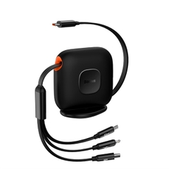 Cáp Sạc Rút Gọn Baseus 100W 3 in 1 | Sạc Nhanh Laptop & Điện Thoại, Gọn Gàng, Type-C to M+L+C