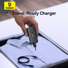 Cốc Sạc Nhanh OS-Baseus GaN6 Pro Fast Charger 2C+2U 100W (Chân tròn, Kèm cáp C to C 100W, 1m)