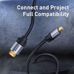 Cáp HDMI 4K Baseus Enjoyment | Dây Kết Nối Máy Tính Tivi Máy Chiếu Hình Ảnh Sắc Nét Chống Nhiễu