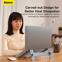 Giá Đỡ Laptop Baseus UltraStable Chống Mỏi Gáy | 4 Nấc Độ Cao, Thiết Kế Thoáng Tản Nhiệt