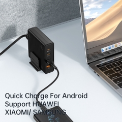 Bộ Sạc Nhanh Để Bàn Mcdodo 100W 2Type-C + 2USB | Sắp Xếp Gọn Gàng, Kèm Dây Nguồn 1.5m