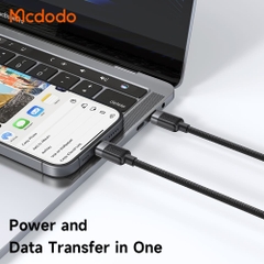 Cáp Sạc Nhanh Mcdodo Type-C to Dual Type-C 100W Self-Winding Smart Cable 100W