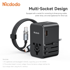 Củ Sạc Du Lịch Mcdodo Đa Năng | Chuẩn Quốc Tế, Nhiều Cổng Sạc Nhanh, Kèm Cáp