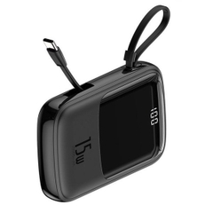 Pin dự phòng tích hợp cáp sạc Baseus Q Pow Digital Display 10,000mAh (3A/ 15W, Fast Charge Power Bank With Cable Type C)