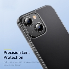 Ốp Lưng Cường Lực Nhám Viền Dẻo Chống Sốc Baseus Frosted Glass Protective Case dùng cho iPhone 13 Series（Full Coverage Tempered Glass Film+Cleaning kit）