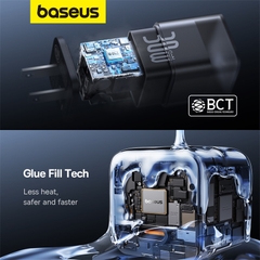 Cốc Sạc nhanh OS-Baseus GaN5S Fast Charger 1C 30W (Chân dẹp US)