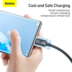 Cáp Sạc Baseus Crystal Shine USB to Type-C 100W | Dây Dù Siêu Bền, Hỗ Trợ Dòng Điện 6A Max