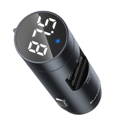 Tẩu Sạc Ô Tô Baseus Energy Column Đa Năng | Kết Nối Bluetooth Phát Nhạc MP3, Kèm 2 Cổng Sạc USB