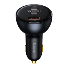 Tẩu Sạc Baseus 160W Quick Charge™ 5 | 2 Type-C + USB, Sạc Nhanh Laptop Điện Thoại, Kèm Cáp 100W