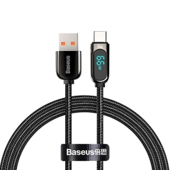 Cáp Sạc Baseus Display 66W USB to Type-C | Có Màn Hình LED Báo Công Suất Sạc