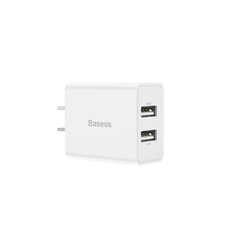 Cốc Sạc Baseus Speed Mini 10.5W 2 Cổng USB | Sạc Cùng Lúc 2 Máy, Nhỏ Gọn An Toàn